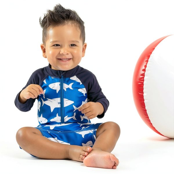 Gerber Baby Rashguard UPF 50+ Shark Swim-3
