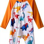 Baby Boy Swimsuits Dinosaur Polyester Fabric-0