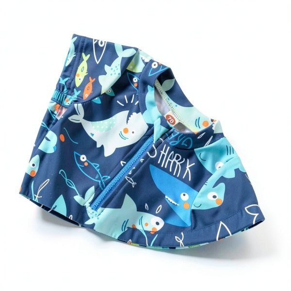 KidZone Blue Boys Zipper Swimwear Polyester-3