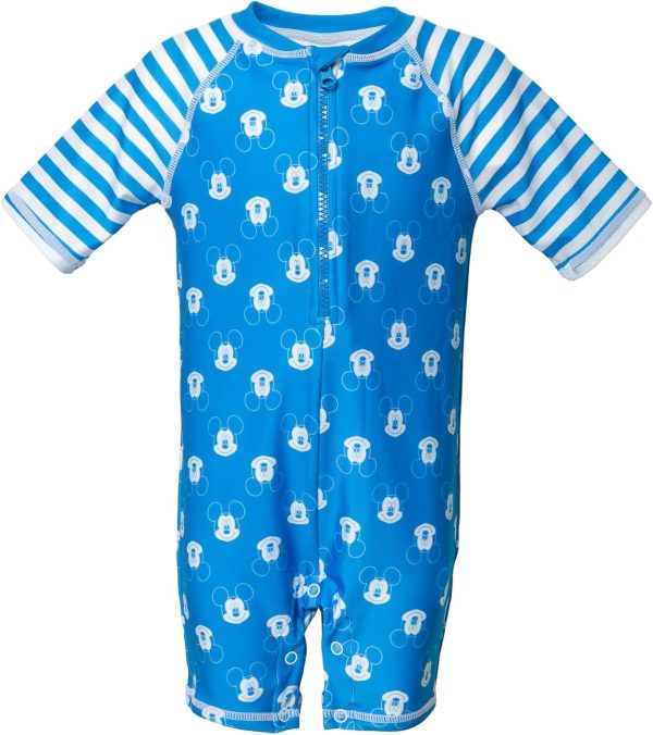 Disney Mickey Mouse Baby Boys One Piece Swimsuit Blue-0