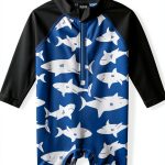 Gerber Baby Rashguard UPF 50+ Shark Swim-0