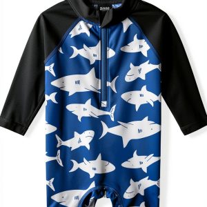 Gerber Baby Rashguard UPF 50+ Shark Swim-0