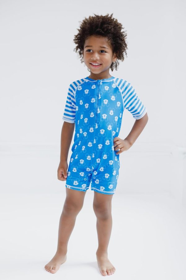 Disney Mickey Mouse Baby Boys One Piece Swimsuit Blue-1