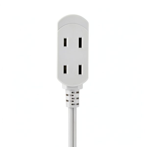 Philips 3-Outlet Extension Cord 6 Ft Flat Plug with Safety Slide White-2