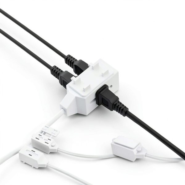 Cable Matters 2-Pack 16 AWG 2‑Prong Extension Cord 6 ft White-1
