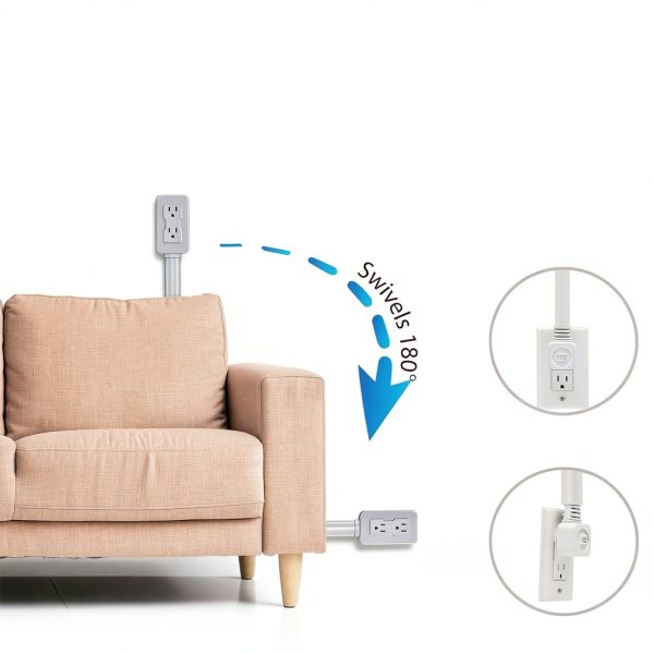 EZ Outlet Extender by Toka – Adjustable 22-34" Rotating-5