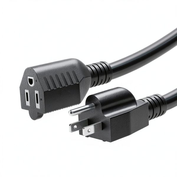 16/3 Black 20 FT Extension Cord by Seeklyze – Indoor Cable-2
