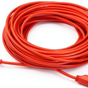 Amazon Basics 100 ft 3‑Prong Vinyl Extension Cord – Orange, 10A, 1250W-0