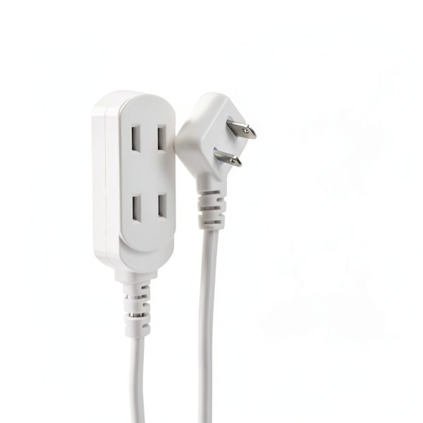 Philips 3-Outlet Extension Cord 6 Ft Flat Plug with Safety Slide White-4