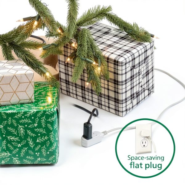 Philips 3-Outlet Extension Cord 6 Ft Flat Plug with Safety Slide White-5