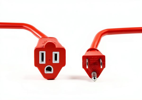 Amazon Basics 100 ft 3‑Prong Vinyl Extension Cord – Orange, 10A, 1250W-2