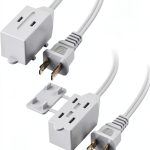 Cable Matters 2-Pack 16 AWG 2‑Prong Extension Cord 6 ft White-0
