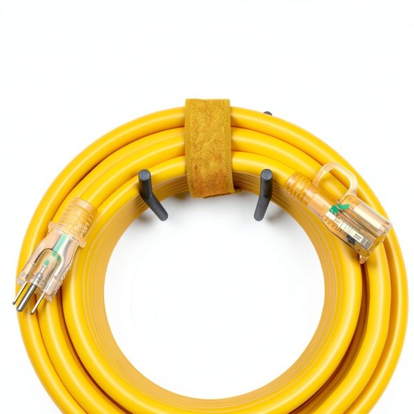 Outdoor Extension Cord POWGRN 50ft Yellow Duty Waterproof Lighted End-3